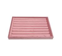 Bandeja de terciopelo rosa for anillos, organizador joyas, collar, pendientes, estante almacenamiento for colgantes, soporte for reloj exhibición, 35x24Cm para Joyas(Ring tray -B)