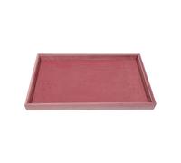 Bandeja de terciopelo rosa for anillos, organizador joyas, collar, pendientes, estante almacenamiento for colgantes, soporte for reloj exhibición, 35x24Cm para Joyas(Flat tray)