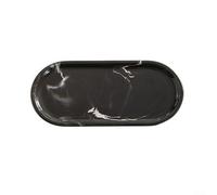 Bandeja de tocador de baño de silicona para dispensador de jabón y almacenamiento de encimera, organizador de fregadero inastillable con base antideslizante, 25 x 11 x 2 cm (negro B)