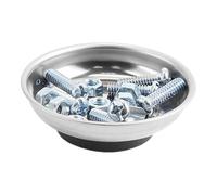 Bandeja de tornillo genérica - Placa magnética de acero inoxidable de 5 pulgadas | Cuenco portapiezas, bandeja portapernos portátil con imán para estaciones de reparación, talleres y bancos en casa