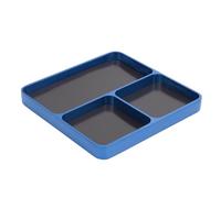 Bandeja de Tornillo RC, Bandeja de Tornillo RC de aleación de Aluminio Universal, 3 cuadrículas de la Herramienta de la Herramienta del Kit de reparación electrónica para el Bote (Dark Blue)