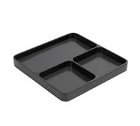 Bandeja de Tornillo RC, Bandeja de Tornillo RC de aleación de Aluminio Universal, 3 cuadrículas de la Herramienta de la Herramienta del Kit de reparación electrónica para el Bote (Black)