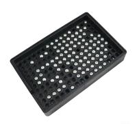 Bandeja de tornillos antiestática de plástico, 14 x 9 cm, para tornillos de 1-4 mm, disposición de tornillos y almacenamiento de conteo, resistente a la estática para manipulación electrónica, uso