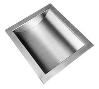 Bandeja de transacciones, ventanillas de venta de entradas. Bandeja de acero inoxidable 304 de 12.0 in de profundidad x 10.0 in de ancho x 1.6 in de alto, acabado cepillado for ventana de caja registr