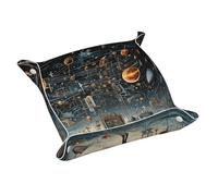 Bandeja de valet con impresión física para hombres y mujeres, bandeja de escritorio, organizador de joyas, para llaves, cartera, reloj