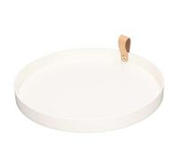 Bandeja de Vanidad Redonda Moderna, Plato Decorativo Multifuncional en ABS Brillante para Cosm¨¦ticos, Joyas, Perfumes y Cepillos