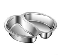 Bandeja de vapor de acero inoxidable 304 con tres compartimentos para ollas arroceras y ollas, placa de vapor dividida en forma de abanico con base antideslizante, apta para lavavajillas, color