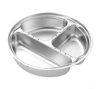 Bandeja de vapor de acero inoxidable 304 de alta calidad, vaporizador de verduras de estilo plegable para arroceras, diseño de circulación rápida de vapor, plateado, 21 cm (C)