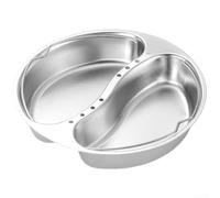 Bandeja de vapor de acero inoxidable 304 de alta calidad, vaporizador de verduras de estilo plegable para arroceras, diseño de circulación rápida de vapor, color plateado, 21 cm (A)