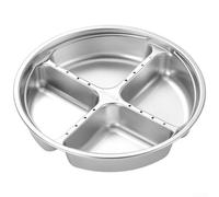 Bandeja de vapor de acero inoxidable 304 de alta calidad, vaporizador de verduras de estilo plegable para arroceras, diseño de circulación rápida de vapor, color plateado, 21 cm de profundidad