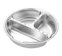 Bandeja de vapor de acero inoxidable 304 de alta calidad, vaporizador de verduras de estilo plegable para arroceras, diseño de circulación rápida de vapor, color plateado, 21 cm (B)