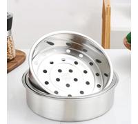 Bandeja de vapor de acero inoxidable 304 diseñada para trabajar con olla arrocera y wok para el método de cocción de retención de nutrientes (21,1 cm, 2 piezas)