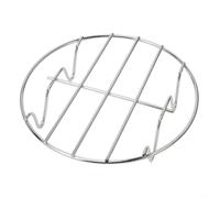 Bandeja de vapor de acero inoxidable con 4 patas para freidora de aire caliente, parrilla como parrilla y accesorios de bandeja de horno, rejilla resistente al calor para pescado y pollo, plata (6