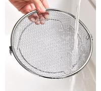 Bandeja de vapor de malla hecha de acero inoxidable 304 con asas resistentes al calor y patas elevadas para un uso seguro al vapor (22 cm)