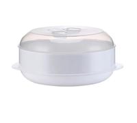 Bandeja de vapor de plástico para bollos y verduras Dim Sum, estante de cocción al vapor multicapa, espaciosa rejilla de vapor para el hogar, lavavajillas, diseño de almacenamiento compacto (una sola