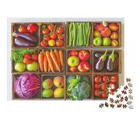 Bandeja de Verduras y Frutas Frescas Puzzle de 1000 Piezas Papel Puzzle para Adultos Estilo de Vida Sano Colorido Puzzle para Toda la Familia Relajante Decoración Regalo 38x26cm/1000pcs