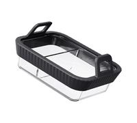 Bandeja de vidrio inastillable para freír al aire, bandeja de inserción con textura suave para una cocina de aire limpia, bandeja de vidrio