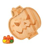 Bandeja Decorativa De Calabaza De Madera | Plato De Servicio De Madera En Forma De Calabaza De Ataúd | Placas De Aperitivo Con Forma Novedosa | Decoración Del Hogar Coffin Funny Pumpkin Plato De Queso