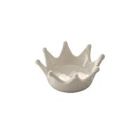Bandeja decorativa de cerámica en forma corona, almacenamiento creativo joyería escritorio, colgante anillo Irregular for el hogar para Cerámica(White(5 pieces))