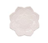 Bandeja decorativa de cerámica for joyería, adorno almacenamiento decorativo for sala estar, 2 uds Para Mujeres(White)