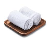 Bandeja decorativa de madera de acacia, cuadrada, 23 x 23 cm, bandeja de madera decorativa, bandeja de madera decorativa, bandeja de madera, bandeja de servir pequeña