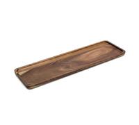 Bandeja decorativa de madera de acacia natural - 60 x 15 cm - Plato para velas de madera maciza - Bandeja de madera para velas, tabla de madera, decoración para Navidad, Adviento, boda, regalos