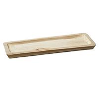 Bandeja decorativa de madera de paulownia - 50 x 17 cm - Decoración natural bandeja para servir velas mesa Frutero
