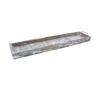 Bandeja decorativa de madera XXL, aspecto desgastado, con asas de metal, 90 x 20 cm, para servir y velas, rectangular, bandeja para velas, para servir, decoración de mesa, velas, tabla de Navidad
