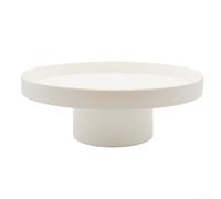 Bandeja decorativa multifuncional para servir y organizar diseño redondo para uso en el hogar y eventos (blanco L)