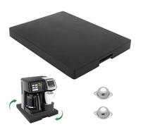 Bandeja deslizante para cafetera, bandeja deslizante de 360° con ruedas y freno para encimera de cocina, alfombrilla deslizante extraíble para freidora de aire Ninja debajo del armario (12 pulgadas de