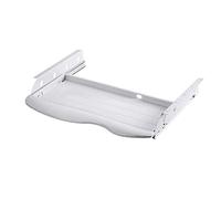 Bandeja deslizante para teclado con reposamuñecas, cajón para teclado debajo del escritorio, plataforma extraíble para mouse, soporte ajustable para teclado que ahorra espacio, color negro, paquete de
