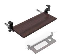 Bandeja deslizante para teclado debajo del escritorio con alfombrilla de mouse, resistente y ligera, fácil instalación, diseño que ahorra espacio para la oficina en casa y configuración de juegos