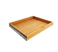 Bandeja desplegable de madera de 29 pulgadas de ancho, organizador de gabinete de cocina, estantes deslizantes para gabinete, incluye rieles de cajón de montaje lateral, espaciadores de madera,