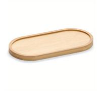 Bandeja Dispensadora de Jabón de Bambú [Cuidado ] con Bordes Redondeados - Organizador Multiusos para Baño y Tocador, Ideal para Botellas de Vidrio, Velas y Artículos Decorativos