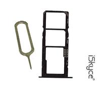 Bandeja doble Nano Sim + Micro SD para Huawei Y5 (2018) negro + llave pino, Repara tu teléfono sin dificultades