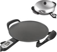 Bandeja Eléctrica Para Hornear De 1700 W, Crepera Antiadherente De 40 Cm/46 Cm, Con Control Digital De Temperatura Ajustable, Distribución Uniforme, Adecuada Para Hacer Panqueques En Una Cocina