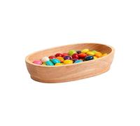 Bandeja en forma de barco de madera - Bandeja decorativa vintage de madera maciza para alimentos, postres, ensalada, centro de mesa para sándwiches, salsas, dulces, comidas, mariscos, 24 x 4,5 cm