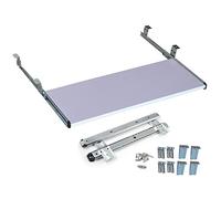 Bandeja ergonómica ajustable for teclado bajo el escritorio con cajón y reposabrazos, ideal for la oficina en casa o for usar ordenador(B White,70cm x 27cm)