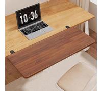 Bandeja ergonómica de madera para teclado, extensor de escritorio para un espacio de trabajo cómodo, no requiere taladrar, estante deslizante para teclado, 70 x 20 cm, perfecto para uso doméstico y de