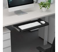 Bandeja ergonómica para teclado, cajón deslizante silencioso para estaciones de trabajo de oficina en casa, altura ajustable, diseño de ahorro de espacio, fácil instalación, compatible con la mayoría