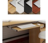 Bandeja ergonómica para teclado y mouse de altura ajustable, estante de escritorio de madera, fácil instalación debajo del escritorio para mayor comodidad y productividad