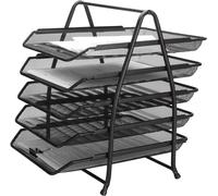Bandeja Escritorio Q-Connect Metalica Net Negro 5 Bandejas Móviles 350X275X375 Mm - Q-CONNECT