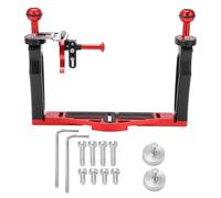 Bandeja estabilizadora de Doble asa, Bandeja para Carcasa de cámara subacuática de Buceo con Disparador de Obturador para cámaras SLR, cámaras Deportivas, Luces de Buceo