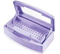 Bandeja Esterilizadora de Plástico para Herramientas de Manicura, Caja Desinfectante sin Electricidad para Pinzas, Extensiones y Utensilios de Uñas, para Esteticistas y Salones de Belleza (Lila)