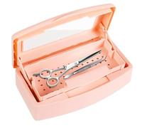 Bandeja Esterilizadora de Plástico para Herramientas de Manicura, Caja Desinfectante sin Electricidad para Pinzas, Extensiones y Utensilios de Uñas, para Esteticistas y Salones de Belleza (Naranja)