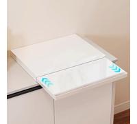 Bandeja expandible para horno microondas, estante ajustable de acero al carbono para almacenamiento de encimera de cocina, se adapta a electrodomésticos de 47 x 39 ~ 62 x 4 cm (negro) - Solución que