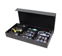 Bandeja expositora para gafas, Funda for gafas de sol, organizador almacenamiento joyas, multicolor, 32,5-48x24x6cm