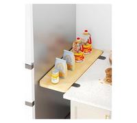 Bandeja extensible ergonómica de hojas de comedor, con abrazadera sin perforaciones, para dormitorio, comedor, cocina, oficina, color madera, 50 x 20 cm