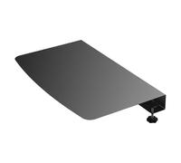 Bandeja extensora de escritorio, optimizador de espacio instantáneo, perfil de esquina en forma de L, acabado elegante, cubierta de 43 cm + apertura máxima de abrazadera de 3,5 cm, base de aleación de