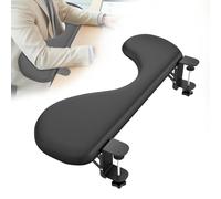 Bandeja extensora de escritorio plegable, reposabrazos, reposamuñecas, reposamuñecas para escritorios, cómoda almohadilla de extensión de mesa para soporte de brazo (negro)